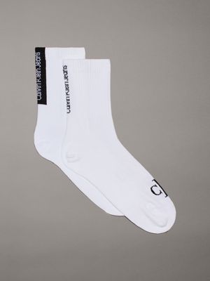 white 2 pack ankle socks for women calvin klein jeans