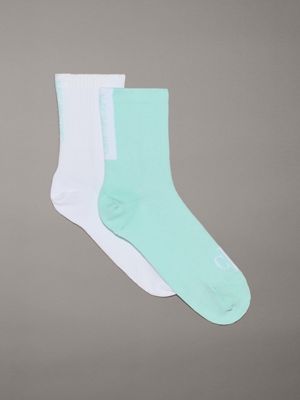 pack de 2 pares de calcetines tobilleros green de mujeres calvin klein jeans