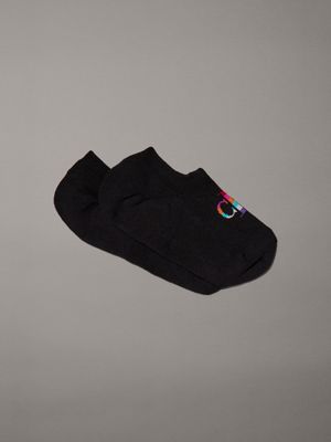 black 2 pack invisible socks - pride for women calvin klein jeans