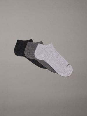 grey 3 pack ankle socks for women calvin klein