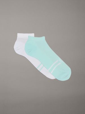 pack de 2 pares de calcetines tobilleros green de mujeres calvin klein jeans
