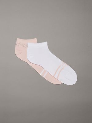 pink 2 pack ankle socks for women calvin klein jeans