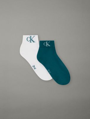 blue 2 pack soft cotton stretch ankle socks for men calvin klein jeans