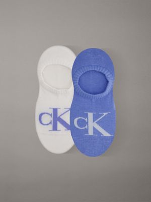 blue 2 pack soft cotton invisible socks for women calvin klein jeans