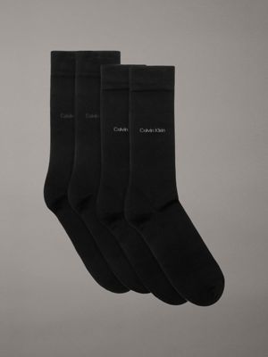 black 4 pack crew socks gift set for men calvin klein