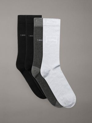 black/grey combo 4 pack crew socks gift set for men calvin klein