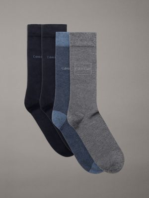 blue combo 4 pack crew socks gift set for men calvin klein