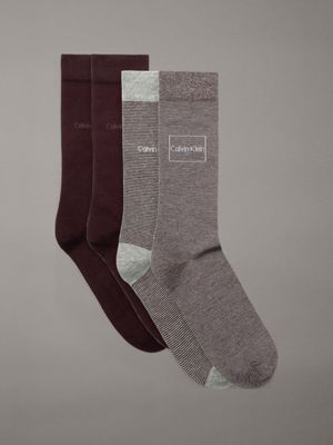 fudge/grey combo 4 pack crew socks gift set for men calvin klein