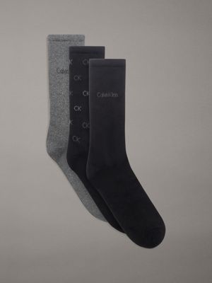 calzini metallizzati in set regalo da 3 black da donne calvin klein