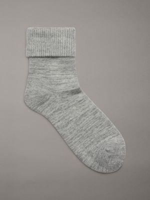 grey soft crew house socks for women calvin klein