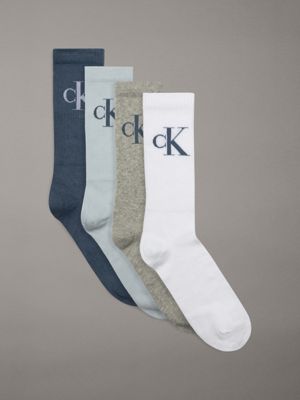 blue combo 4 pack crew socks gift set for men calvin klein jeans