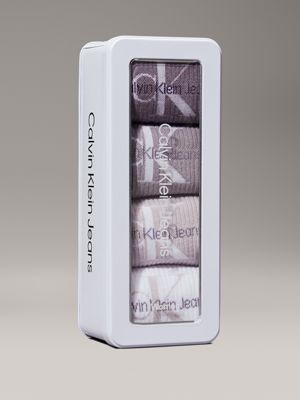 purple zestaw upominkowy 4 par skarpet za kostkę dla kobiety - calvin klein jeans