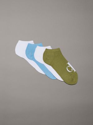 green 4 pack ankle socks for men calvin klein jeans