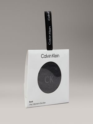 black zestaw upominkowy metalicznych prześwitujących skarpet za kostkę dla kobiety - calvin klein