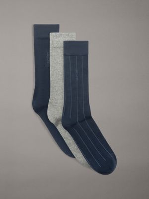 blue ink 3 pack crew socks gift set for men calvin klein