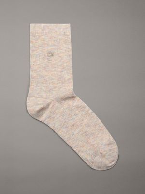 white multicolour crew socks for women calvin klein