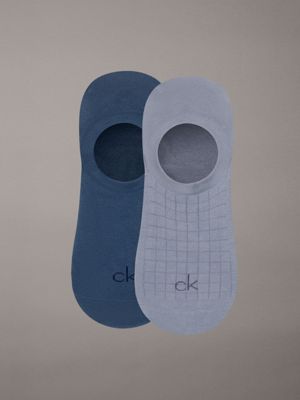 blue 2 pack invisible socks for men calvin klein