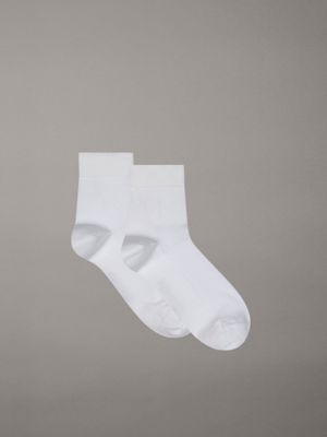 white 2 pack ankle socks for women calvin klein jeans