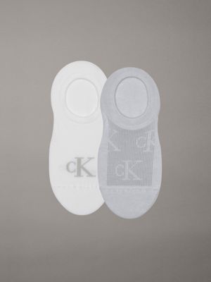 white 2 pack invisible socks for women calvin klein jeans