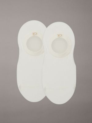 white 2 pack invisible socks for women calvin klein