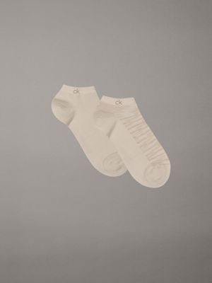 beige 2 pack ankle socks for men calvin klein