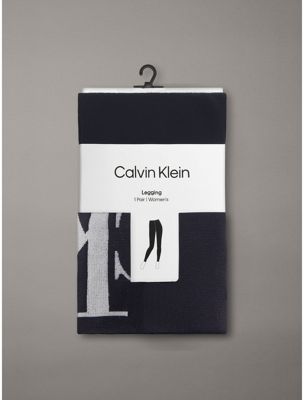 black leggings mit logo-bund für damen - calvin klein jeans