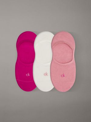 pink 3 pack soft cotton invisible socks for women calvin klein