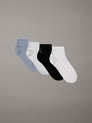 white 4 pack ankle socks for men calvin klein jeans