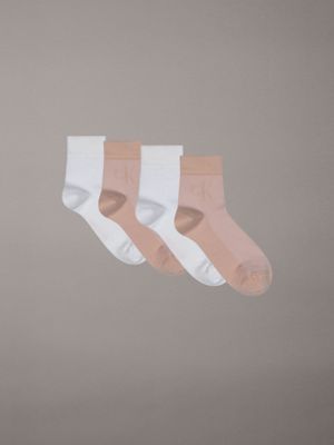 pink 4 pack ankle socks for women calvin klein jeans