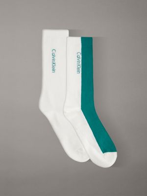 green 2 pack moisture-wicking crew socks for men 