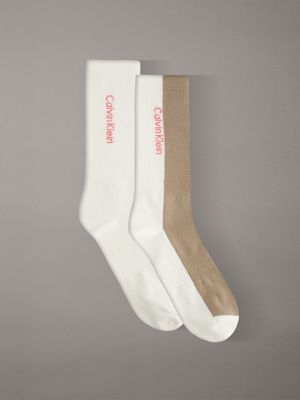 beige 2 pack moisture-wicking crew socks for men 
