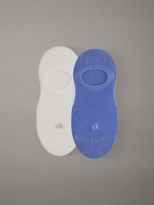 blue 2 pack soft texture invisible socks for women calvin klein