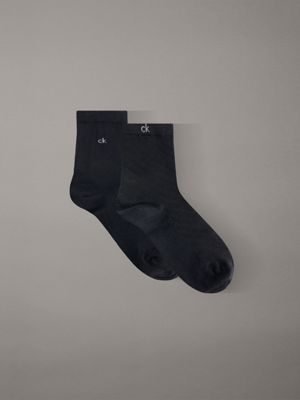 black 2 pack soft texture ankle socks for women calvin klein
