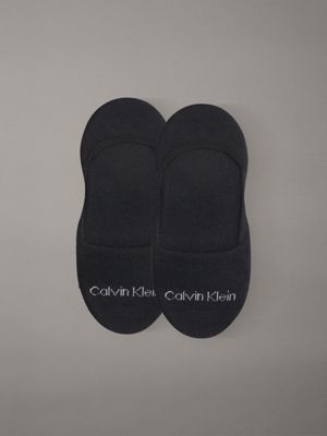 black 2 pack moisture-wicking invisible socks for women calvin klein