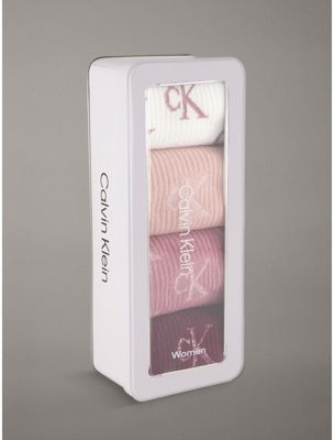 coffret cadeau avec 4 paires de socquettes à logo métallisé multi pour femmes 
