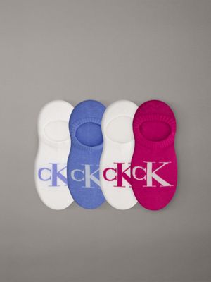 blue 4 pack soft cotton invisible socks for women 