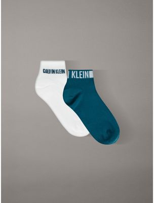 blue 2 pack logo band ankle socks for men 