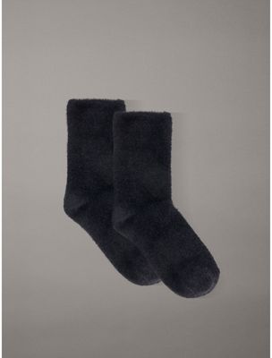 black 2er-pack flauschig-weiche knöchelsocken für damen - 