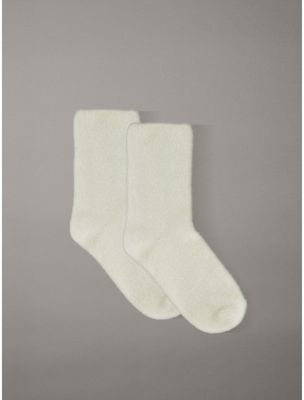 white 2er-pack flauschig-weiche knöchelsocken für damen - 