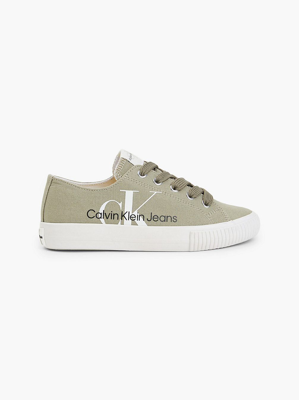 MILITARY GREEN Recycled Canvas Trainers undefined kids unisex Calvin Klein