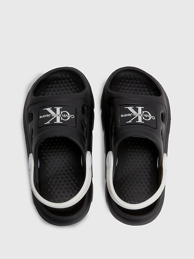 black clog sandals for kids unisex calvin klein jeans