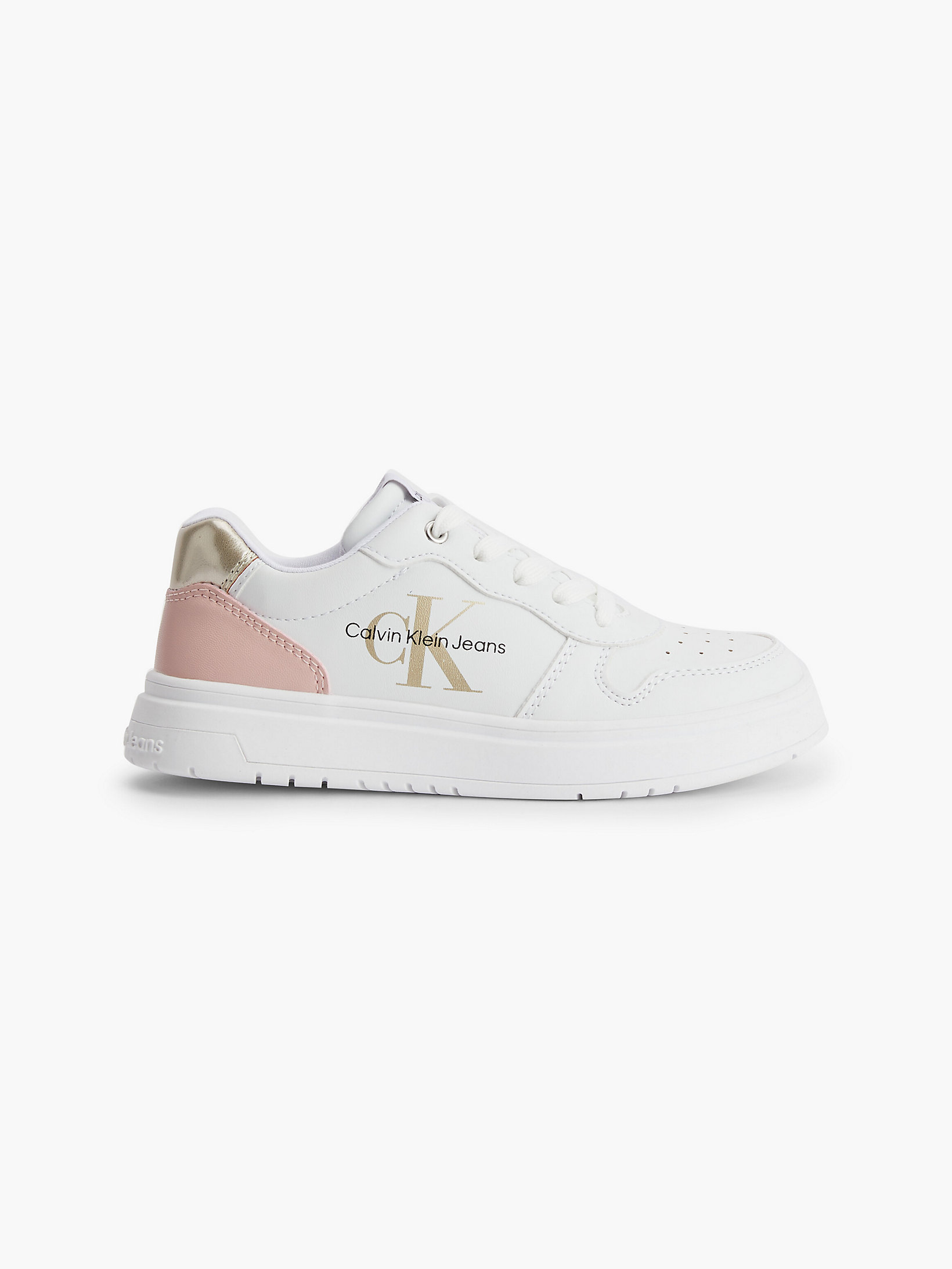 White/pink/platinum Recycled Trainers undefined girls Calvin Klein