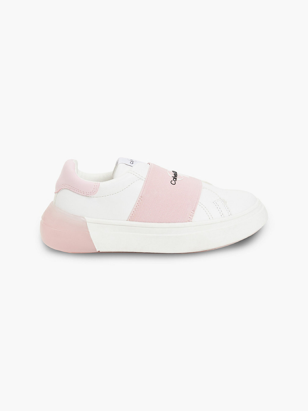 WHITE/PINK Recycled Trainers undefined girls Calvin Klein
