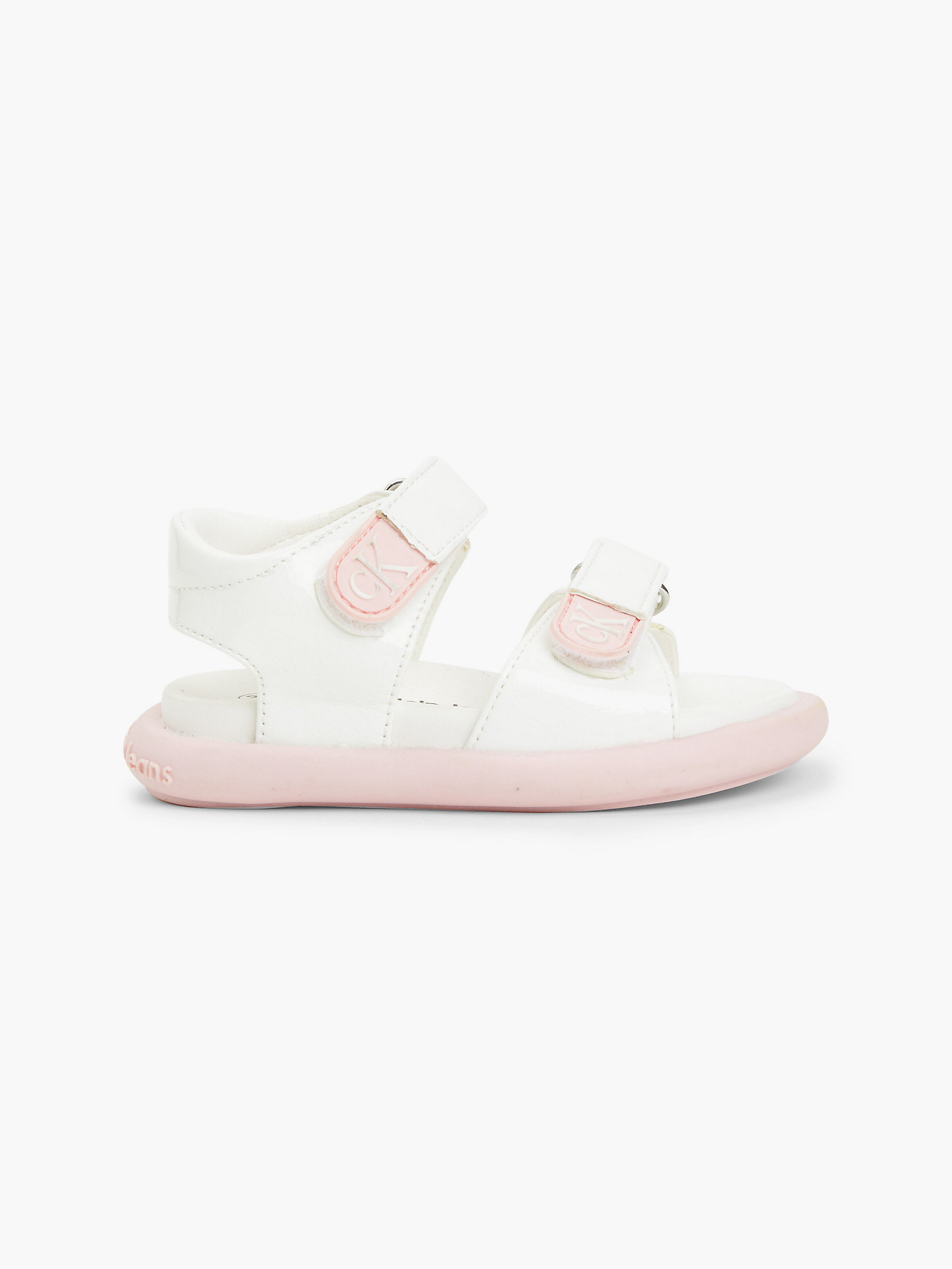 White/pink Logo-Sandalen undefined Maedchen Calvin Klein