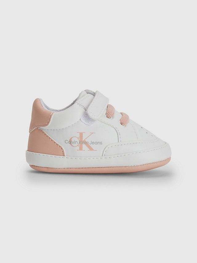 White/pink Recycelte Baby-Sneakers undefined girls Calvin Klein