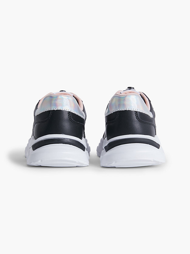 BLACK/WHITE/PINK Recycled Kids High-Top Trainers for girls CALVIN KLEIN JEANS