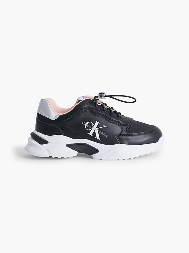 BLACK/WHITE/PINK Recycelte High Top Sneakers für Kinder für girls CALVIN KLEIN JEANS