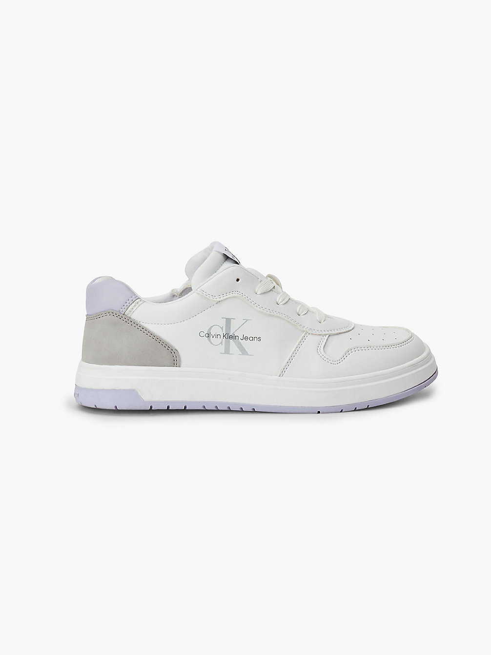 WHITE/LILAC Recycled Kids Trainers undefined kids unisex Calvin Klein