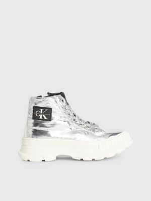 calvin klein silver boots