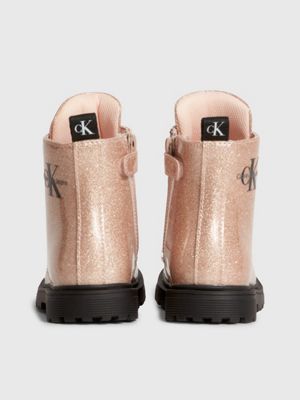 PINK Recycled Kids Glitter Boots for girls CALVIN KLEIN JEANS